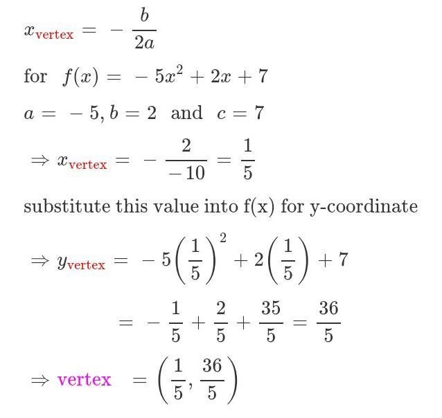 Find the vertex of f(x) = -x² + 2x + 7​-example-1