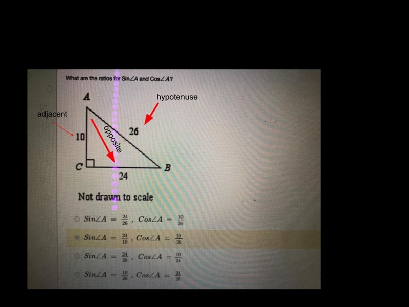 What are the ratios for SIN A and COS A-example-1