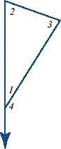 Given the following diagram, find the missing measure. m 4 = 2x°, m 2 = (4/3)x°, m-example-1