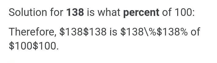 What is the percent for 138-example-1