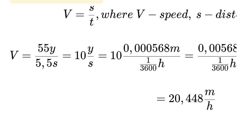 A runner covers 55 yards in 5.5 seconds. Find the runners average speed in miles per-example-1