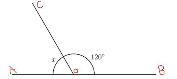 How do you calculate angles on a straight line??-example-1