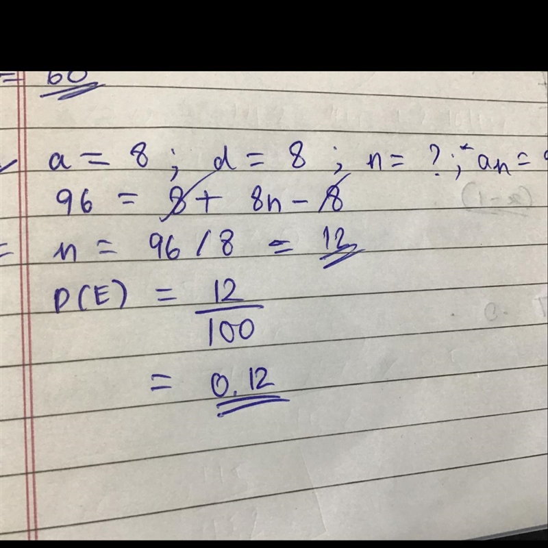 An integer is chosen random between 1 to 100. find the probability that it is divisible-example-1