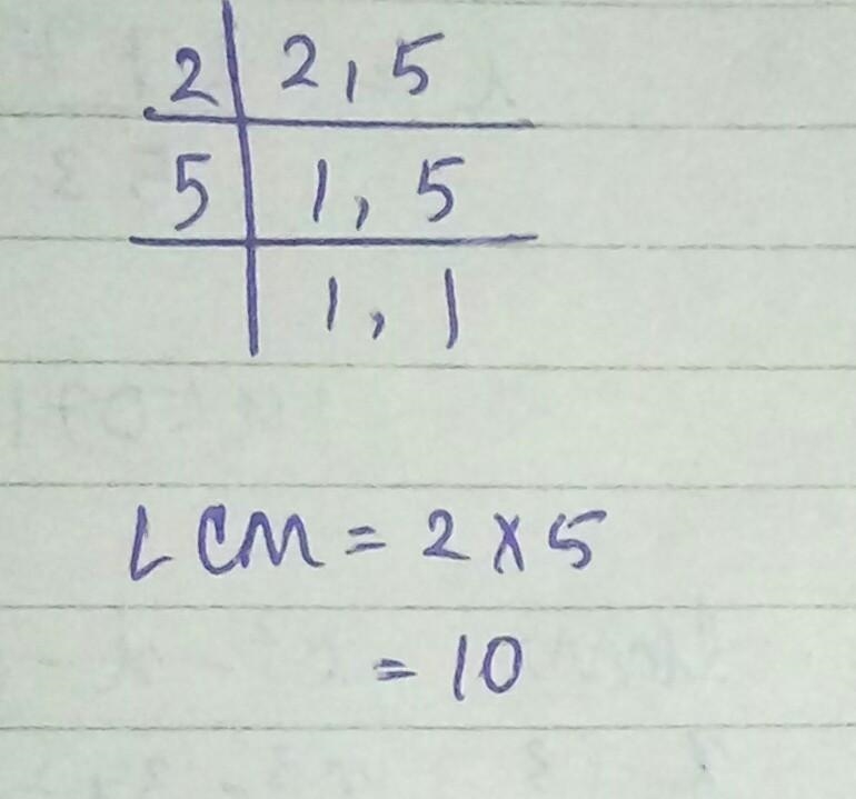 What is LCM of 2 and 5-example-1