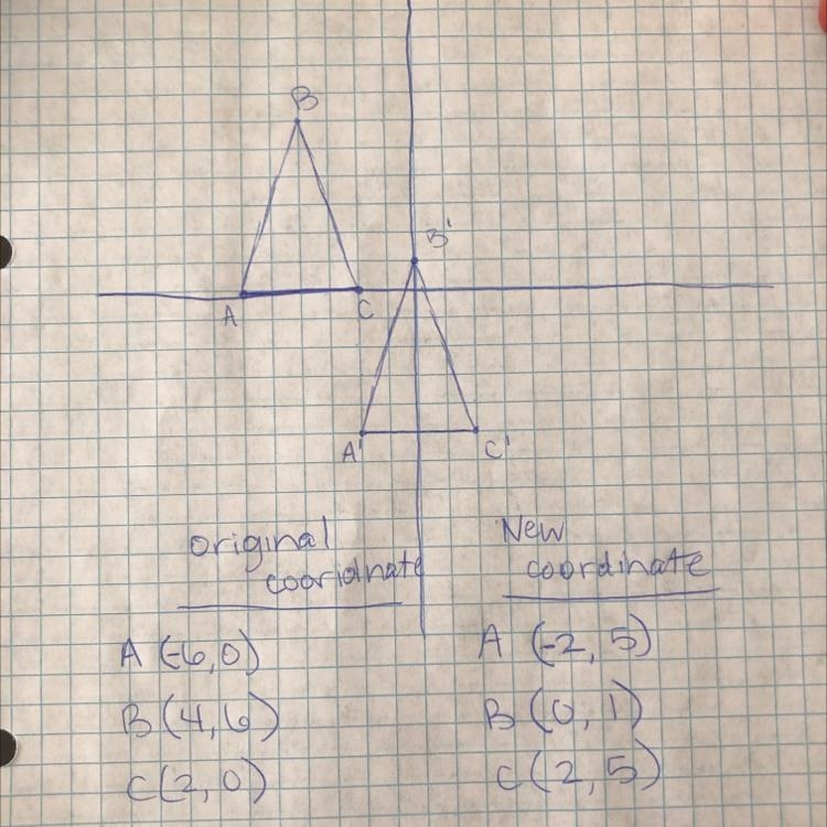 Translate triangle ABC 4 units right and 5 units down H E L P-example-1