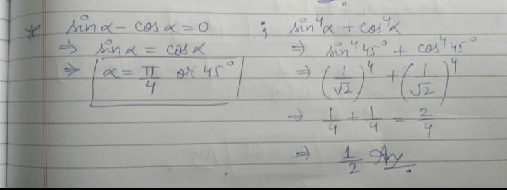 Please someone help me! If sinα*cosα=-0.5 then what's the value of sin^4α+cos^4α and-example-1