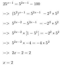 25^x+1 - 5^x+1 = 100​-example-1