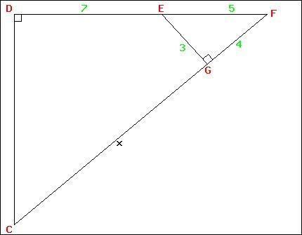 Triangle CDF is similar to triangle EGF (ACDF ~ AEGF). What is the value of x? A. 15 B-example-1