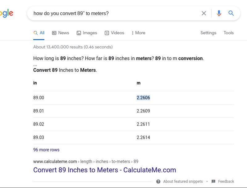 How do you convert 89" to meters?​-example-1