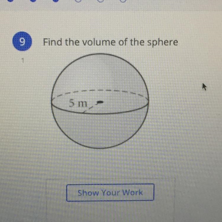 WHATS THE VOLUME OF THIS SPHERE?!?!?-example-1