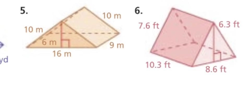 Please help me this is due in 10 minutes! Find the surface area of the shapes. Please-example-1