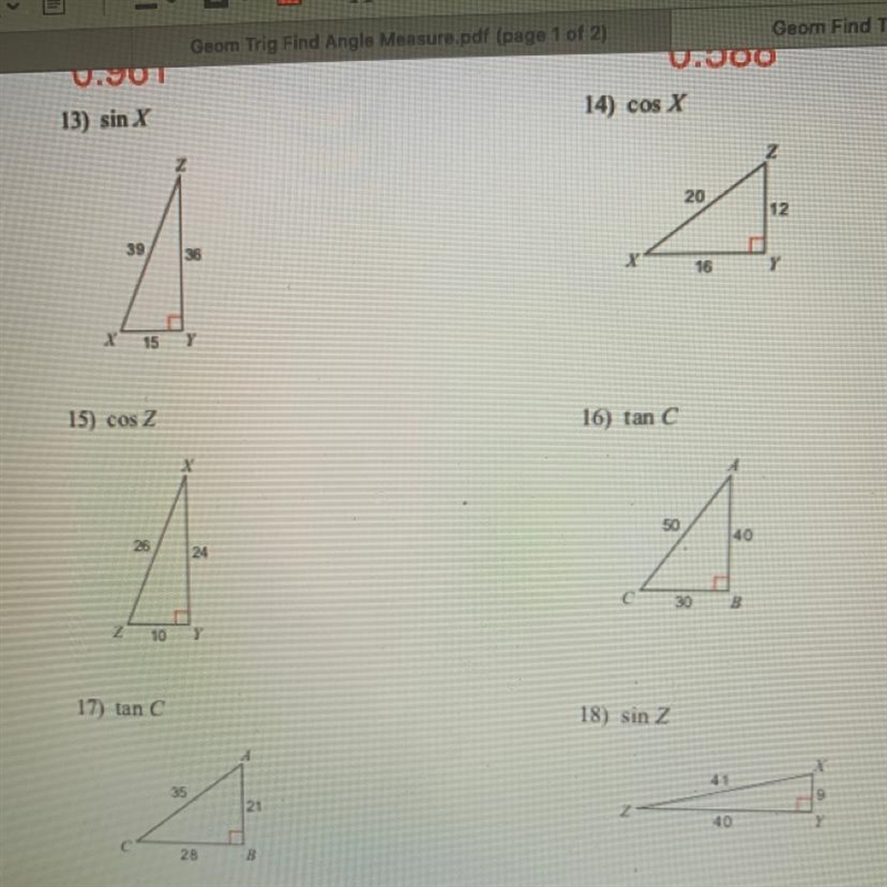 Find the value of each trigonometric ratio to the nearest ten-thousandth-example-1