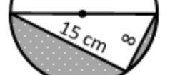 Find the third side of the following triangle. A= 15 B= 8 C= ?-example-1