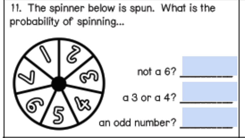 The spinner below is spun.What is the probability of spinning-example-1