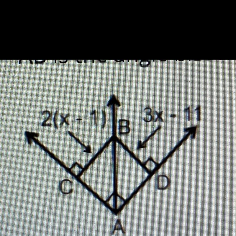 AB is the angle bisector find x-example-1