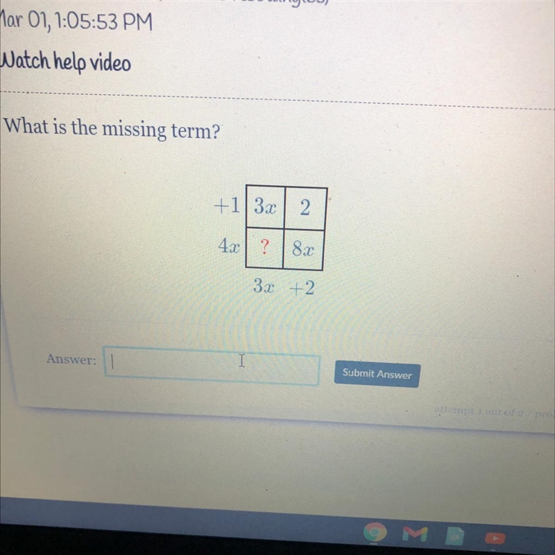 What is the missing term? -4.-12.x 12.-4 . 2x ? 2.2 3х +1-example-1