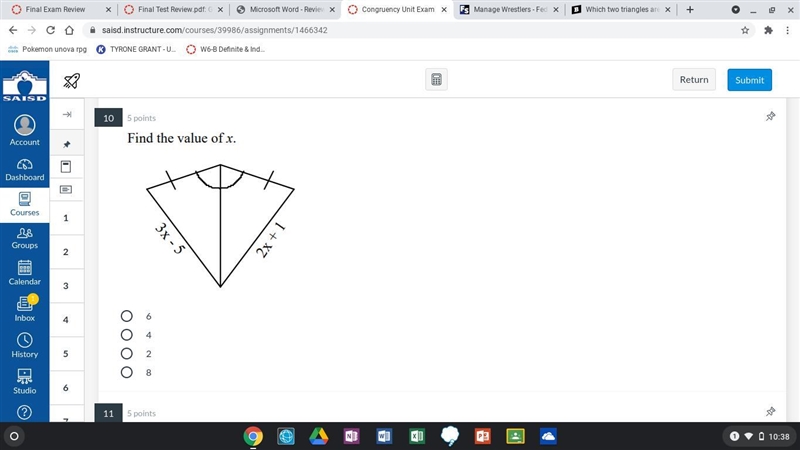 Find the Value of X Please-example-1