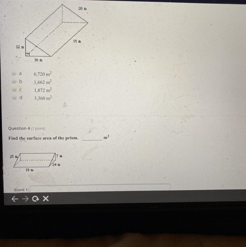 Find the surface area of the prism and I also need the one underneath.-example-1