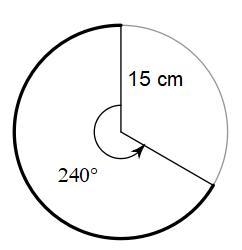 Find the length of the bold arc. Round your answer to the nearest tenth.-example-1