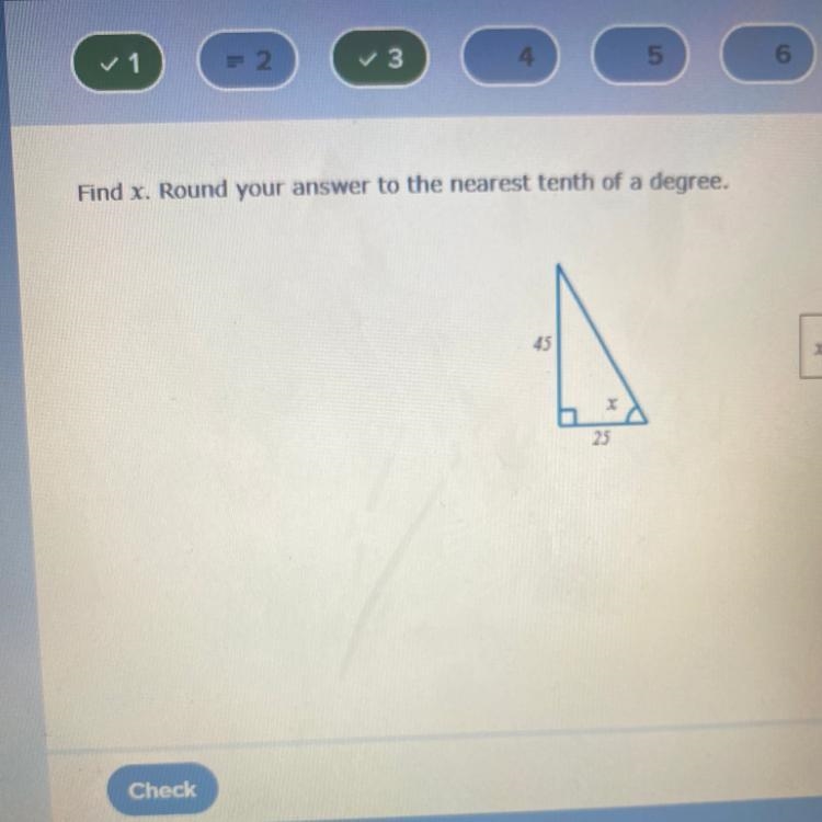 Find x. Round your answer to the nearest tenth of a degree.-example-1