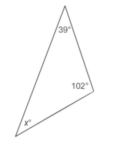 Help! What is the value of x? Enter your answer in the box. x =-example-1