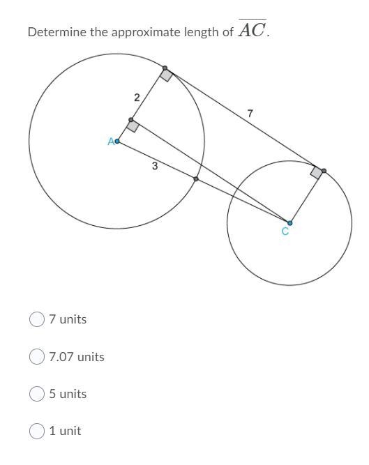 Determine the approximate length of AC (please provide a good explanation, I want-example-1