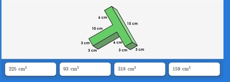 The figure is made of rectangular prisms. What is the volume? Please answer quickly-example-1