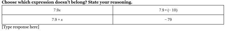 Choose which expression doesn’t belong? State your reasoning.-example-1