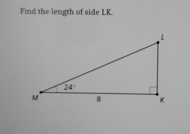 Find the length of side LK. ​-example-1