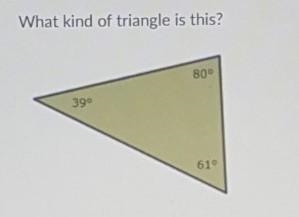 What kind of triangle is this? A) Isosceles B) Scalene C) Equilateral​-example-1