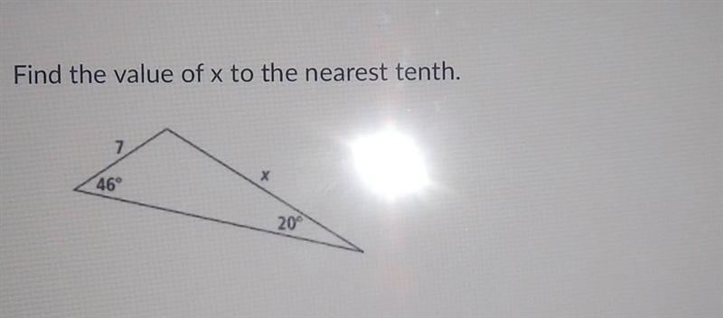 Find the value of x to the nearest tenth.​-example-1