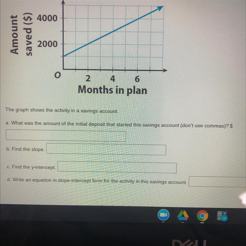 4000 Amount saved ($) 2000 o 6 2. 4 Months in plan The graph shows the activity in-example-1