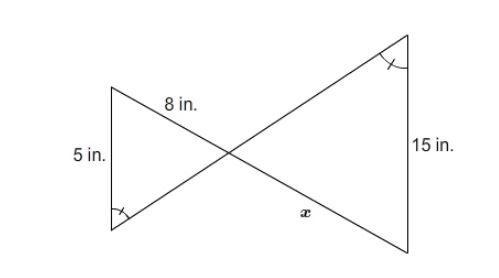 What is the value of x? Enter your answer in the box. x = in.-example-1