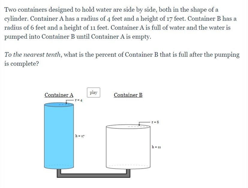 Two containers designed to hold water are side by side, both in the shape of a cylinder-example-1