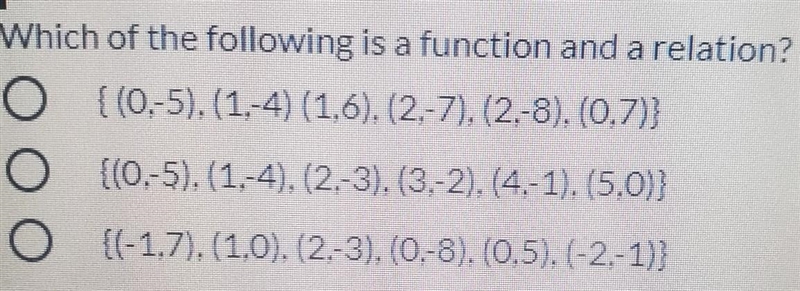 Which of the following is a function and a relation?​-example-1