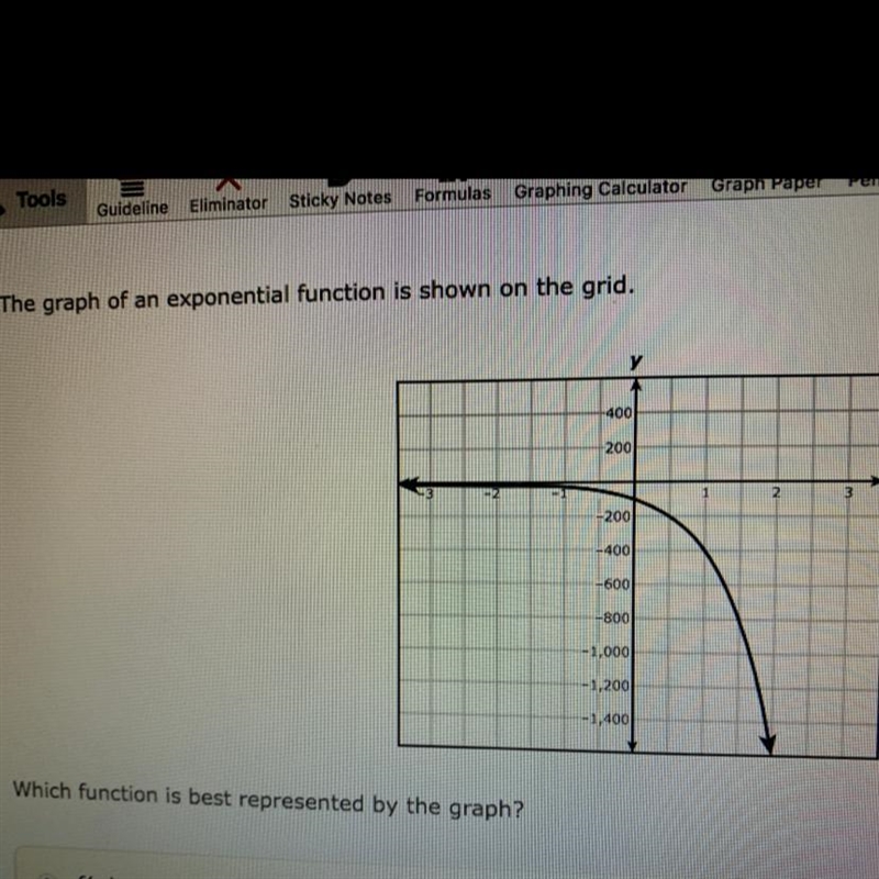 A: f(x) = -100(4)^x B: f(x) = -200(2)^x C: f(x) = -50(4)^x D: f(x) = -400(2)^2 PLEASE-example-1