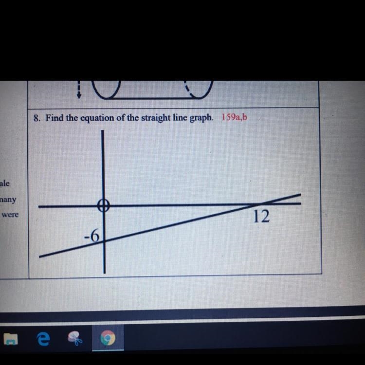 Find the equation of the straight line graph y= mx-6-example-1