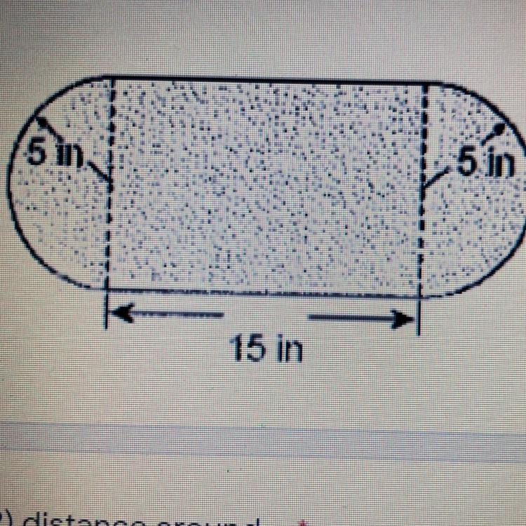 What is the distance around this figure?-example-1