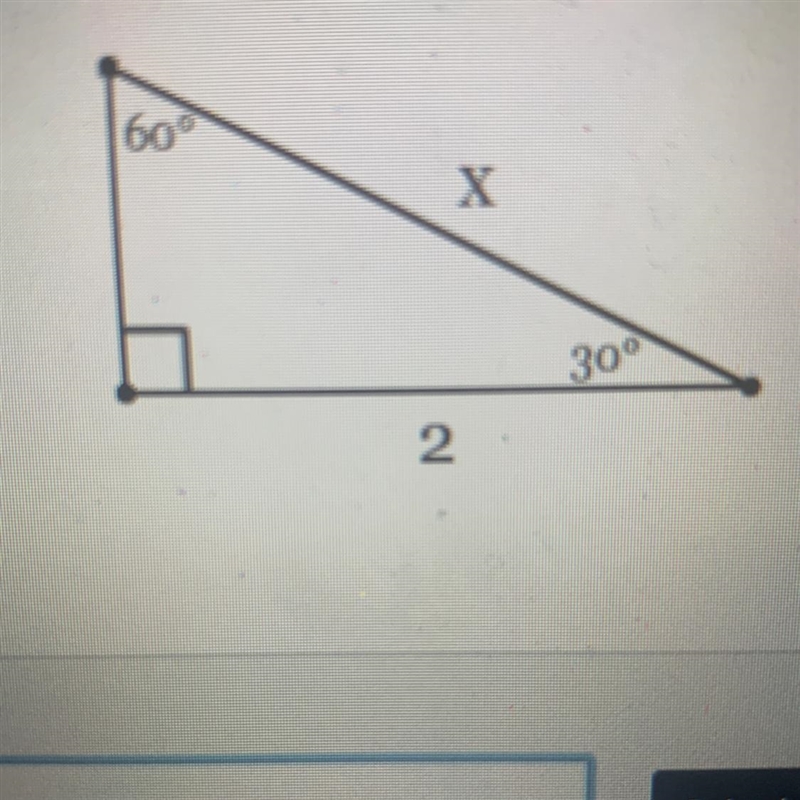 Find the length of side x in simplest radical form with a rational denominator-example-1