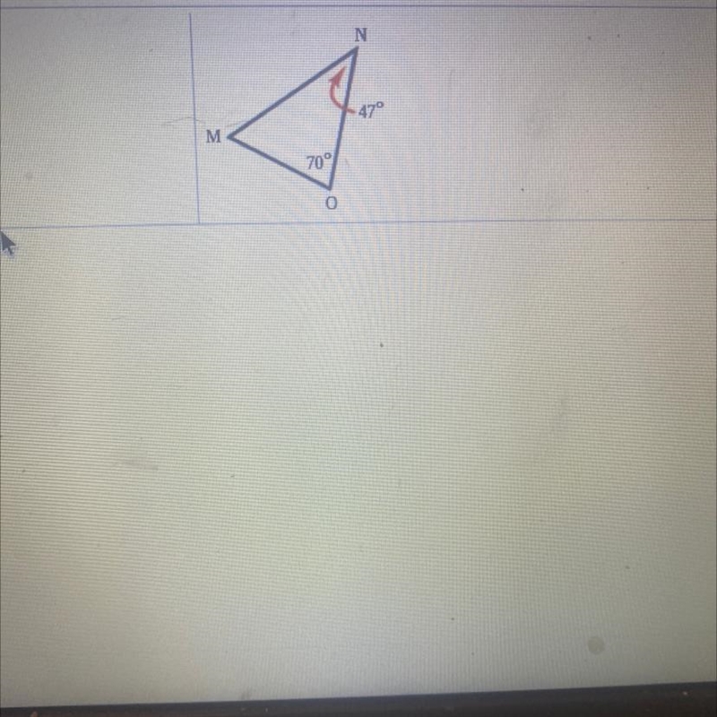 List the sides of the triangle in order from shortest to longest-example-1