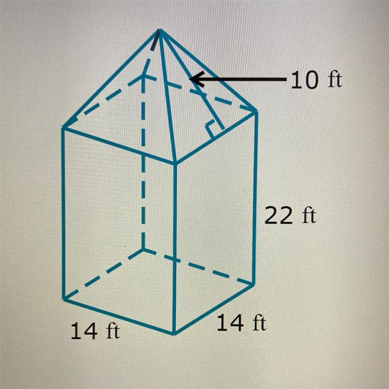 A monument outside city hall has dimensions as shown below in the figure. If one gallon-example-1