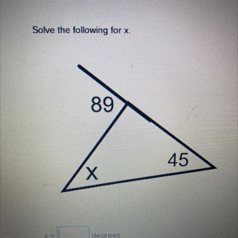 What would x equal for this triangle side-example-1