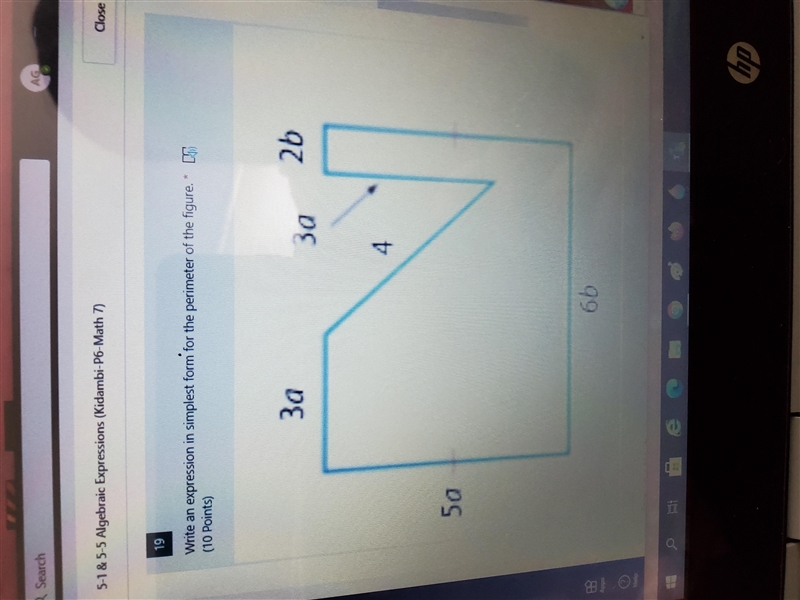 Write an expression in simplest form the perimeter of the figure ?-example-1