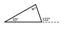 Determine the value of w. (ASAP HELP PLS!) A) 90° B) 25° C) 155° D) 89°-example-1