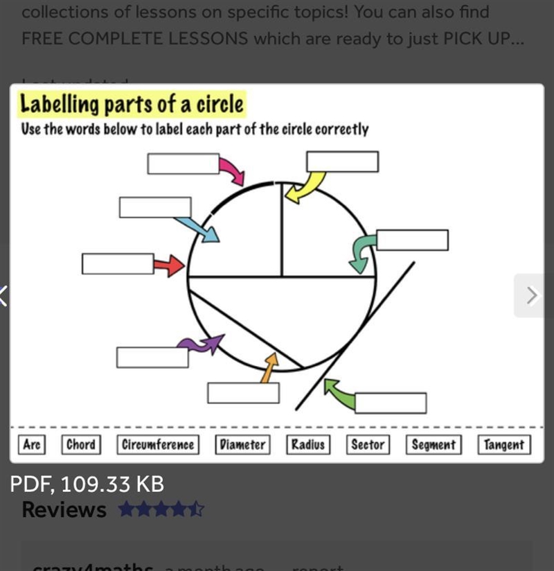 Fill in the worksheet circles-example-1