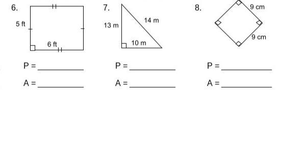 CAN SOMEONE HELP ME Find the area and perimeter (or circumference) of each figure-example-1