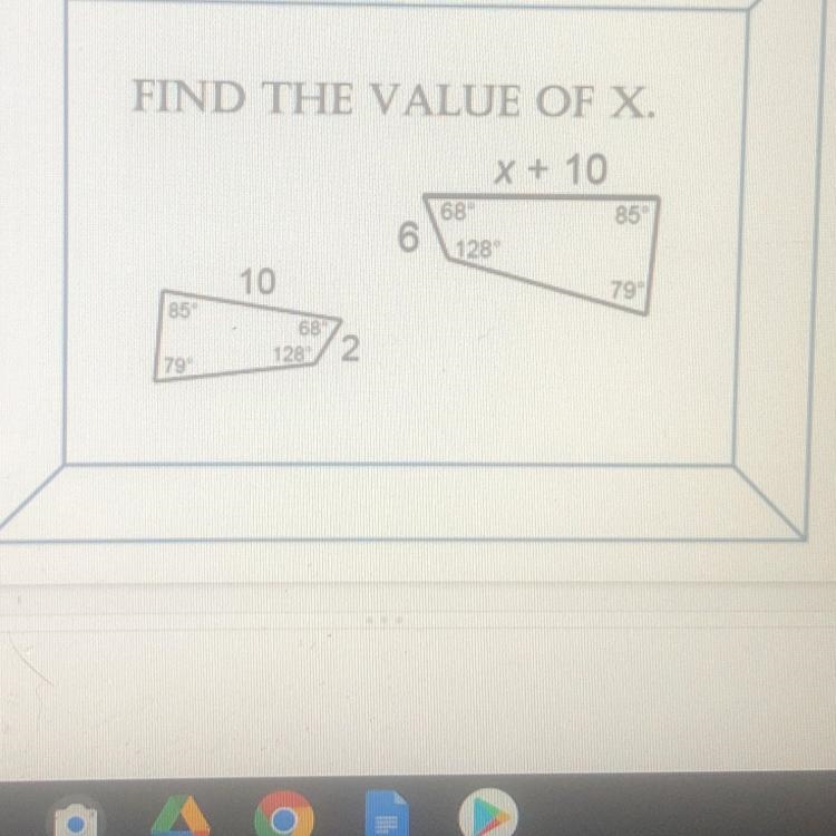 FIND THE VALUE OF X.Please-example-1