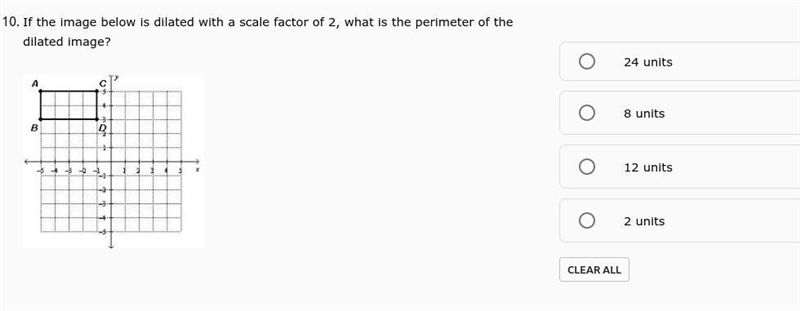 If the image below is dilated with a scale factor of 2, what is the perimeter of the-example-1