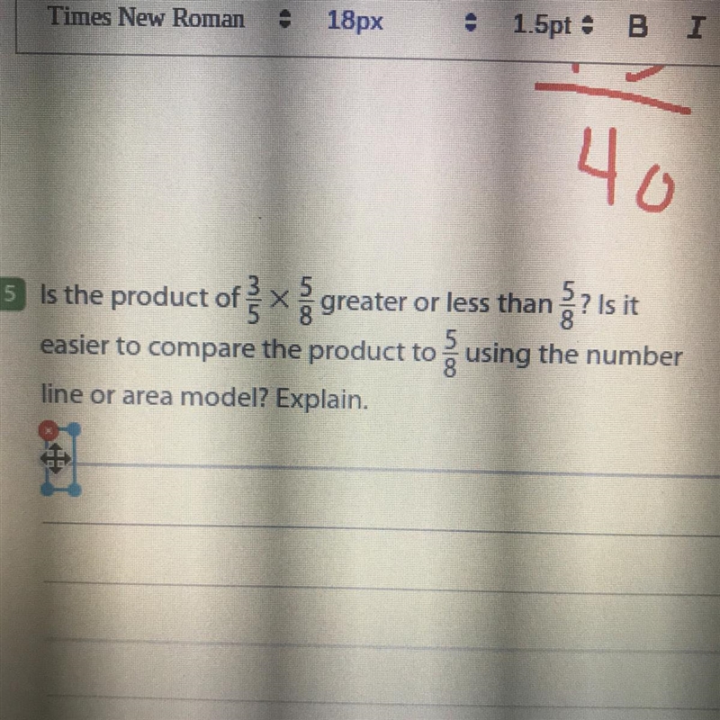 Is the product of greater or less than ? Is it easier to compare the product to using-example-1