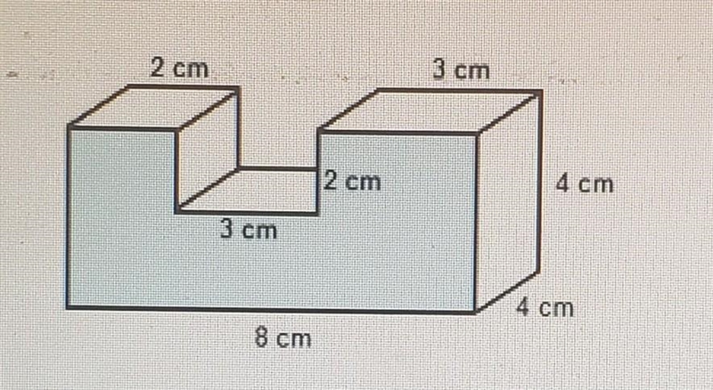 ANSWER ASAP!! What is the surface area of the shaded front face of the composite solid-example-1